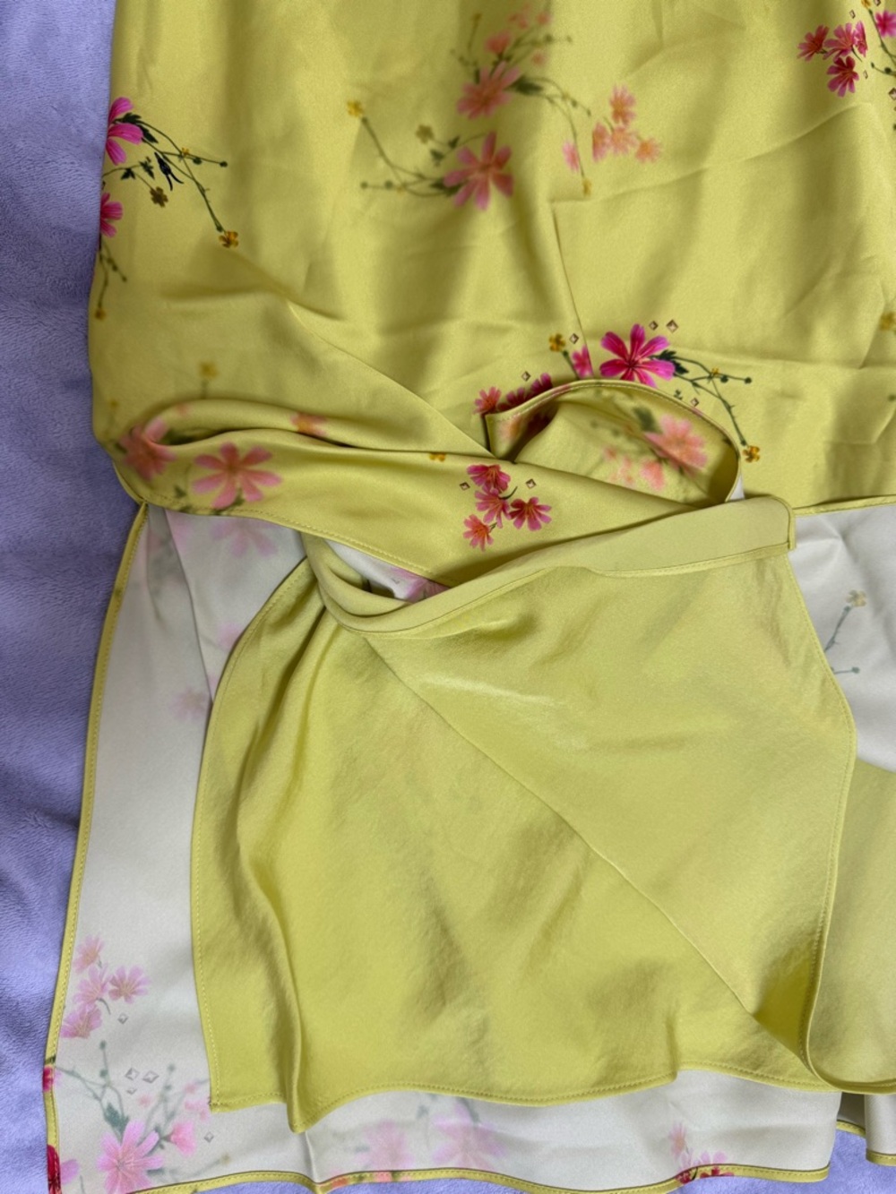 All Saints Yellow Floral Slip Maxi Dress - Picture 8 of 10